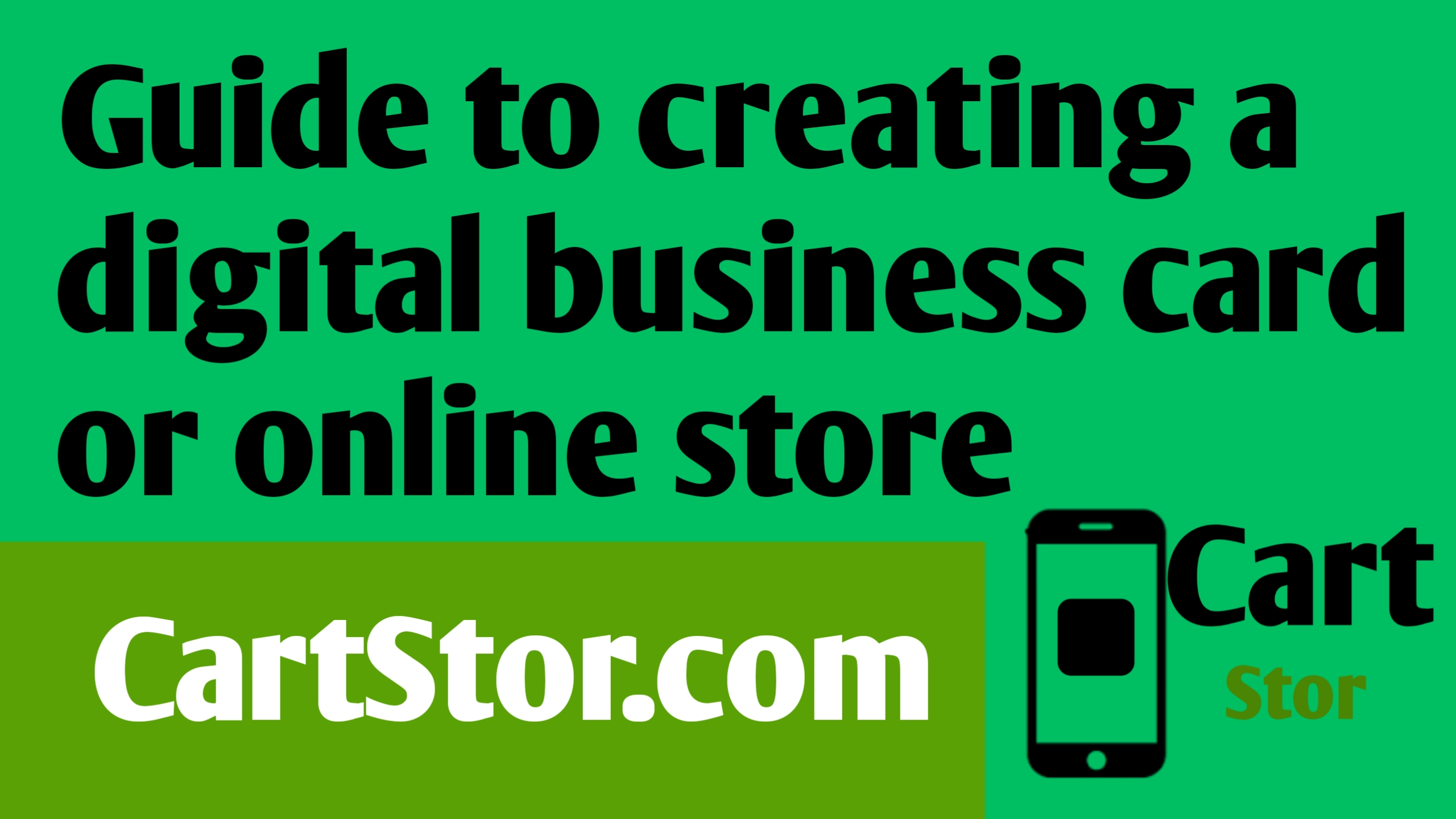 Guide to creating a card or store on Cartstor